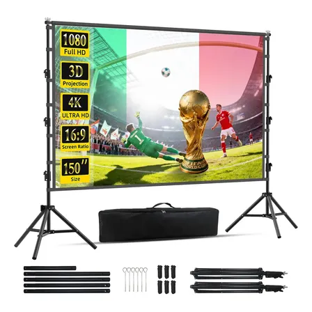Pantalla Proyector 150 Pulgadas Con Trípode Telescópico