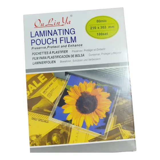 Pack 100 Laminas Para Termo Laminar Plastificar 80 Micras