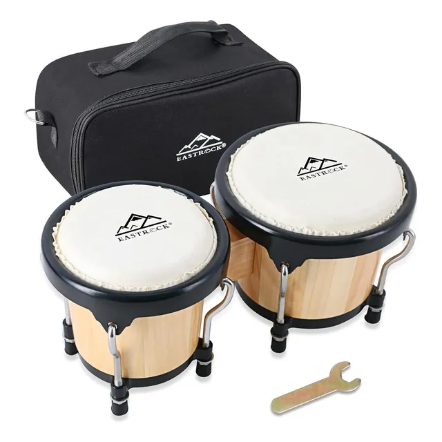 Juego De Tambores 4 Y 5 PuLG Bongo Adultos Niños Percusión