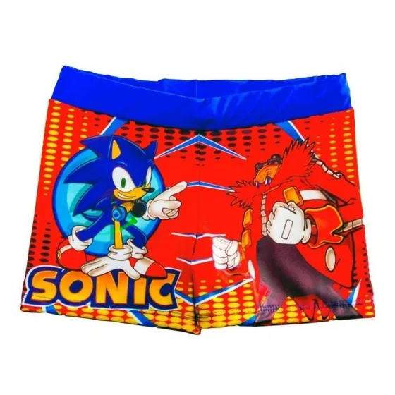 Traje De Baño Tipo Boxer Para Niños! Sonic