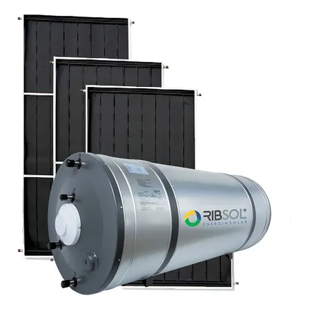 Kit Solar Boiler 600 Litros Com 3 Placas 200x100 Em Aço Inox Ribsol