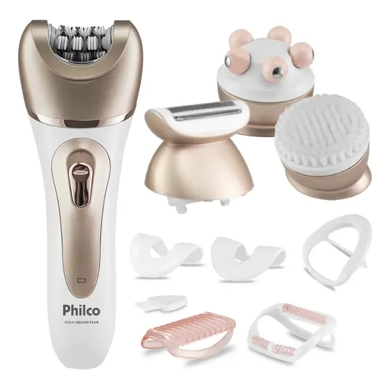 Depilador Philco Pdp02r Aqua Deluxe Plus 9 Em 1 Sem Fio