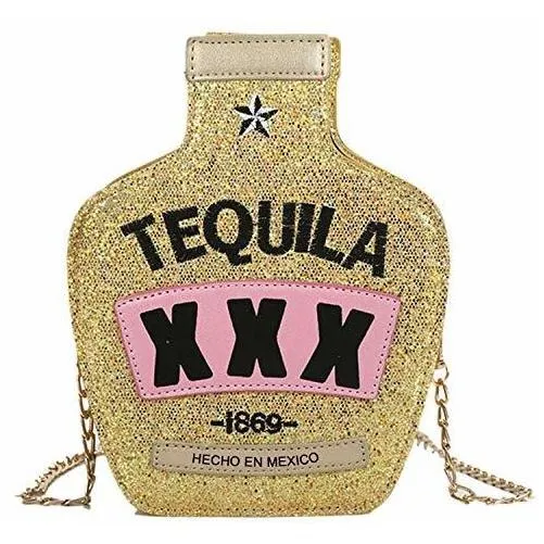 Mujeres Lanpet Sequins Cross Body Bolsa Botella De La Tlhnr