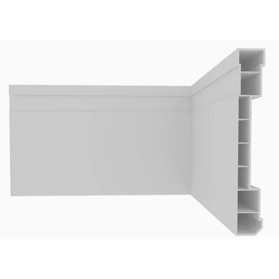 Zócalos De Pvc Blanco Para Pisos - Varilla 2,40m