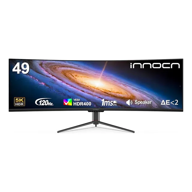 Monitor Curvo Innocn 49  Ultra Ancho 120hz Qhd 32:9