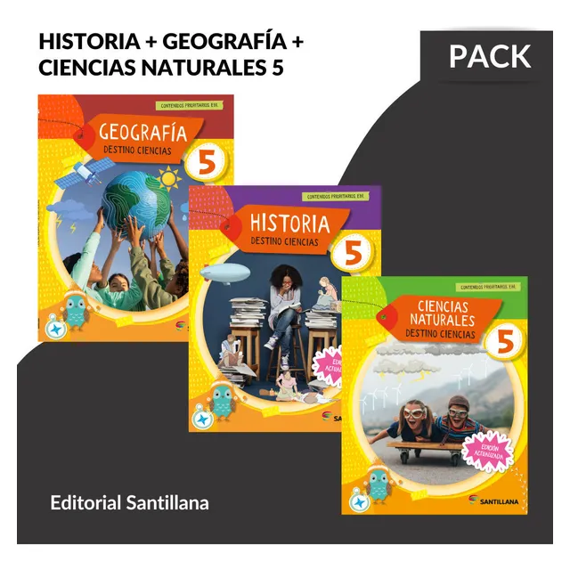 Pack Historia, Geografia & Ciencias Naturales 5 / Santillana