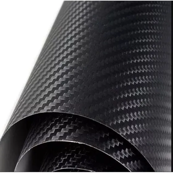 Vinilo  3d Fibra De Carbono Negro 127 Cm X 150 Cm Caballito