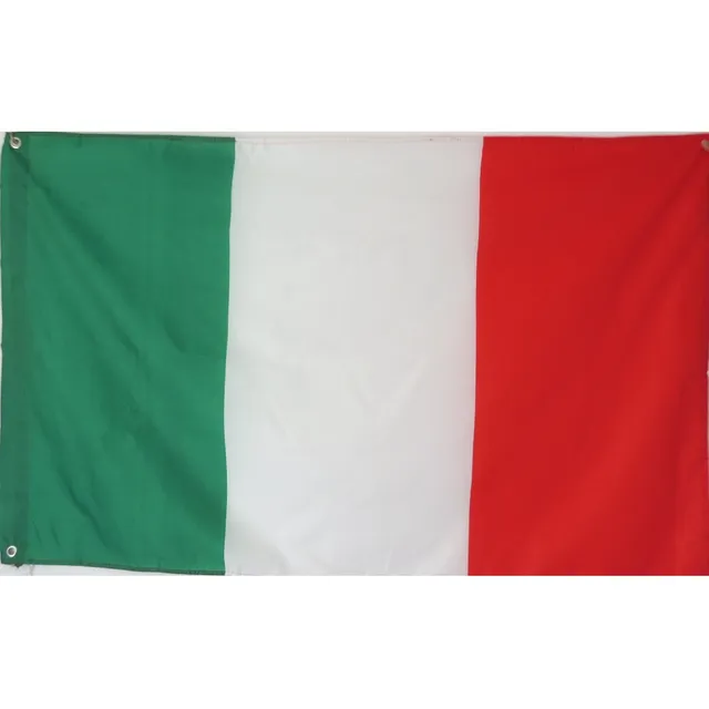 Bandera De Italia Tamaño 90x150cm Doble Faz Tela