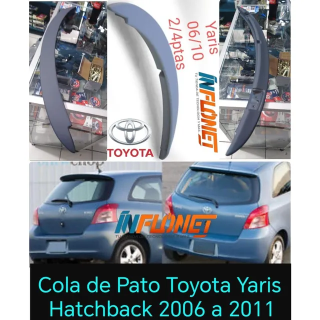 Cola De Pato Toyota Yaris 2007 A 2012 Hatchback Plana Nuevas