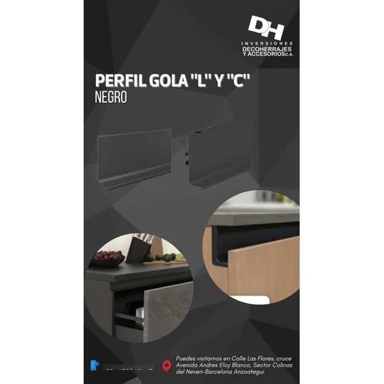 Perfil Gola Negro De 3 Metros