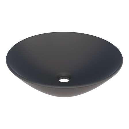 Cuba De Louça Para Banheiro Cuia Preto Fosco 36cm Cuba De Louça Para Banheiro Cuia Preto Fosco 36cm