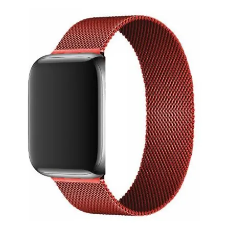 Correa Metálica Magnética Para Apple Watch Rojo 42/44/45