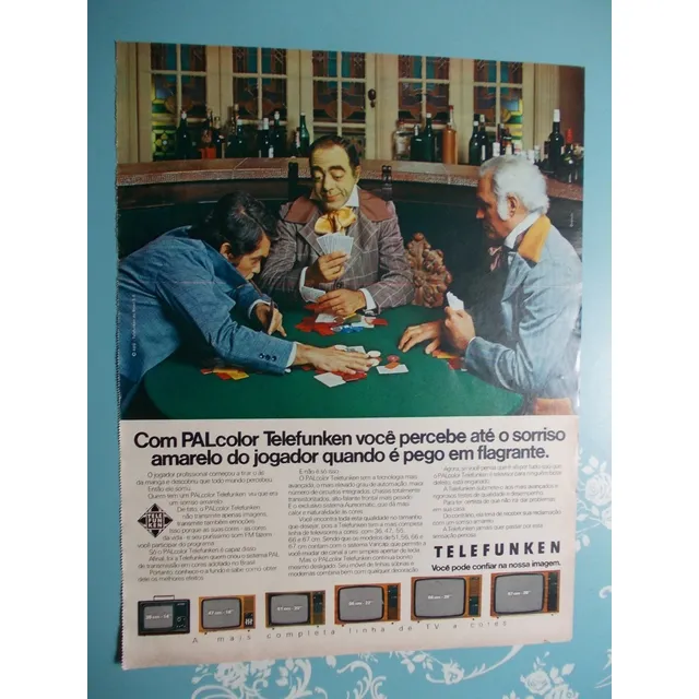 Propaganda Vintage. Telefunken Televisão. Com Palcolor Vc Pe
