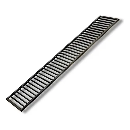 Grelha Linear Simples 25x100 De Ferro Fundido Sem Caixilho