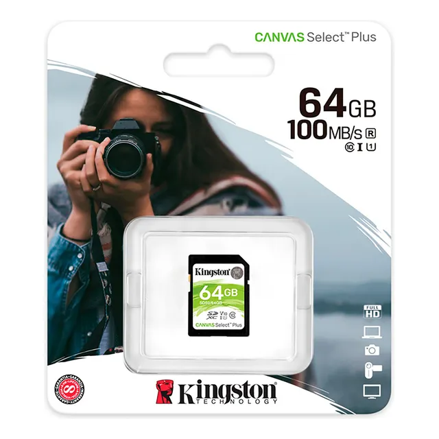 Memoria Card Sd Kingston Canvas Select Plus, 64 Gb