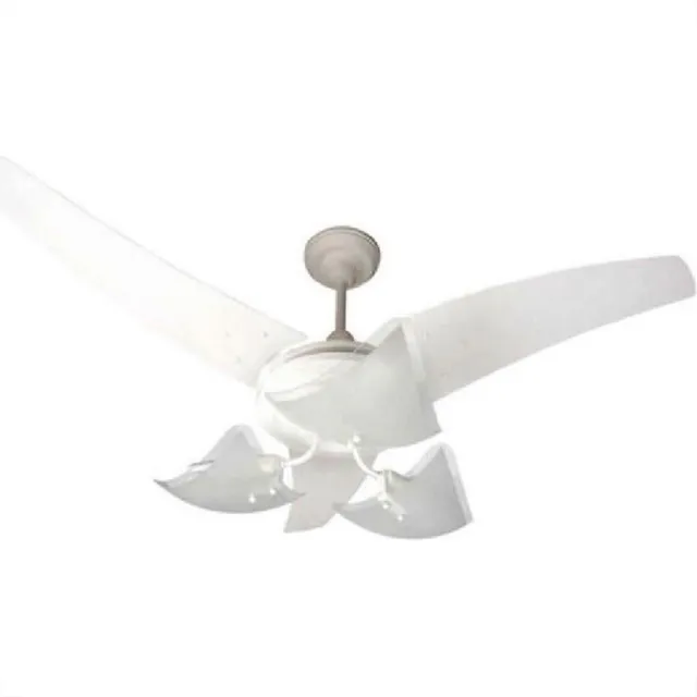 Ventilador Teto Majestic Lumina Com Lustre 220v Branco 1608