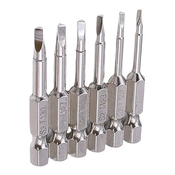 Paquete De 6 Puntas De Destornillador Triangular 1/4 Cabeza