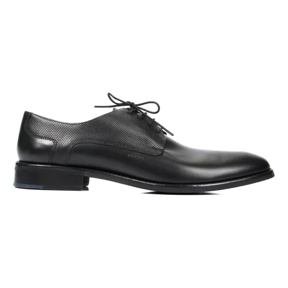Zapatos Cordón Formal Humanista   Hombre Liso Negro 38vélez