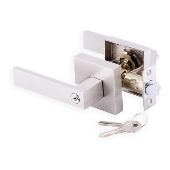 Cerradura Chapa De Manija Cuadrada Acero Inoxidable Recamara