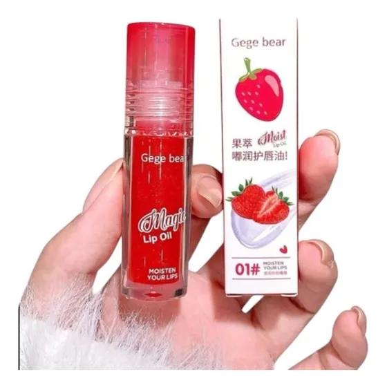 Lip Oil Gloss Brillo Labial C/color Y Sabor Frutal Gege Bear
