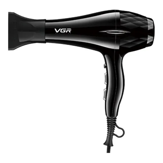 Secador De Pelo Profesional Vgr V-413 Voyager Negro 2200w