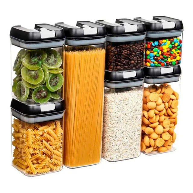 7 Frascos Herméticos De Almacenamiento D Alimentos/cereales