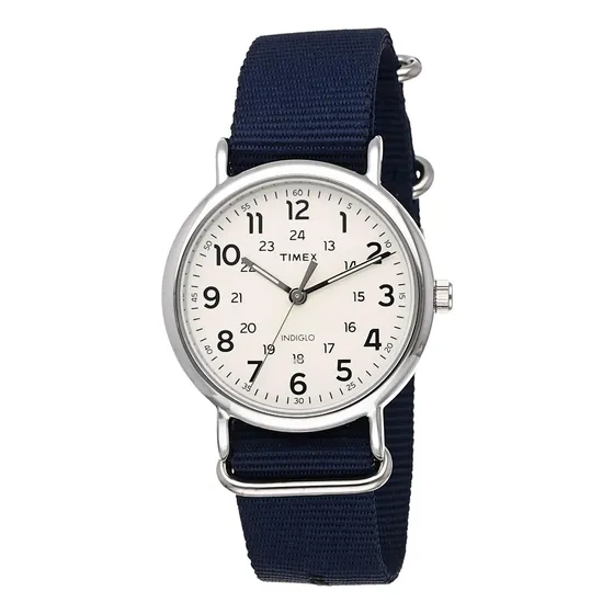 Reloj Timex Weekender 40 Mm Para Hombre, Funda Plateada, Cor