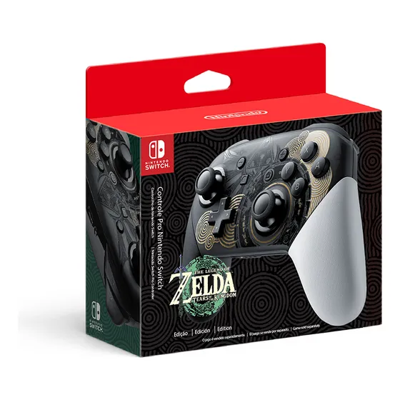 Controle Pro Nintendo Switch Zelda: Tears Of The Kingdom Cor Black