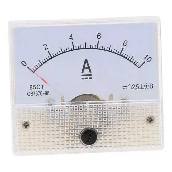 Amperímetro Analógico Medidor Cc 10a 85c1 Nfe No Full