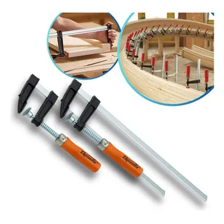 Kit 2 Grampo Sargento Tipo F 30cm 63kg Ajuste Aperto RĂĄpido Kit 2 Grampo Sargento Tipo F 30cm 63kg Ajuste Aperto RĂĄpido