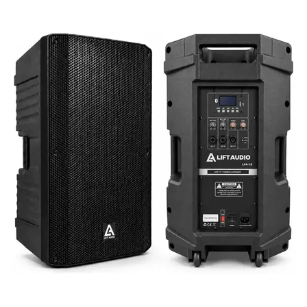 Caixa De Som Amplificada Lift Audio Lsa-15 Bluetooth Usb Profissional Ativa Com Tripé 300w Rms Real 1000w De Pico Acustica Graves Definidos Potente Bivolt Preto 127/220v