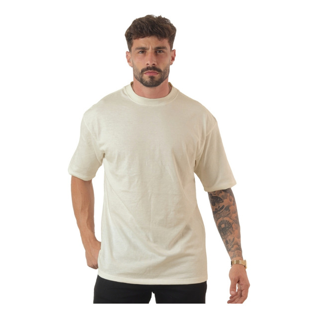 Camiseta Masculina Oversized Gola Alta Basica Streetwear Camiseta Masculina Oversized Gola Alta Basica Streetwear