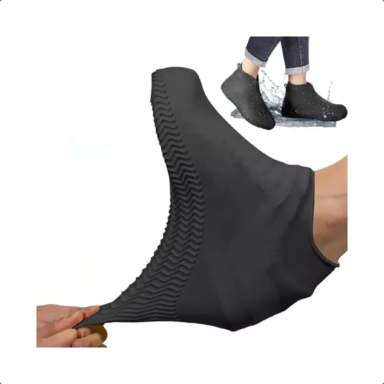 Cubre Calzado Zapato Impermeable  Aislante Lluvia Negro
