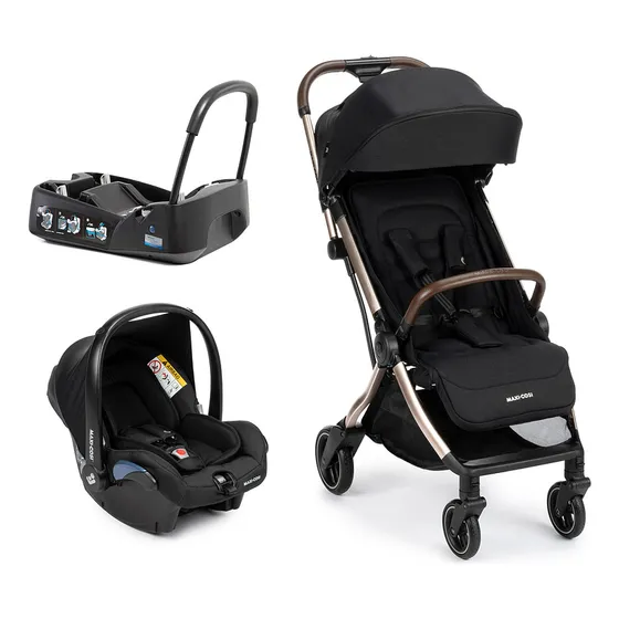 Travel System Eva3 + Bbc Citi2 Trio 0 A 15 Kg Maxi-cosi Chassi Essential Black Champagne
