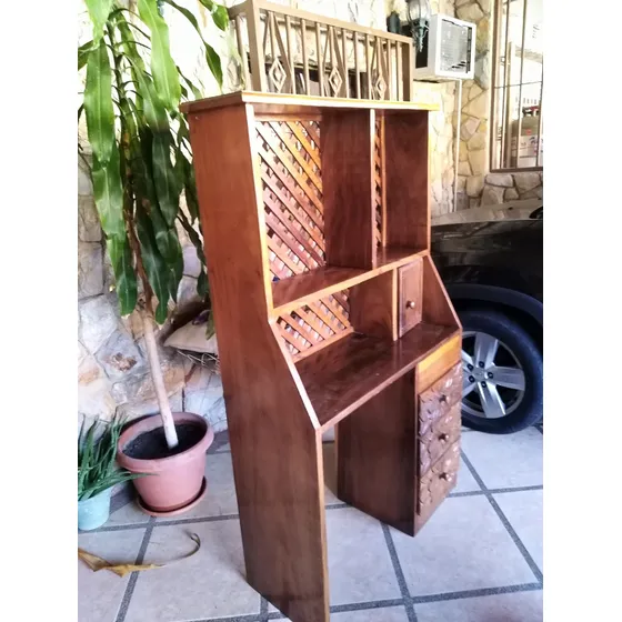 Juego Cama Y Biblioteca Madera Magdaleno