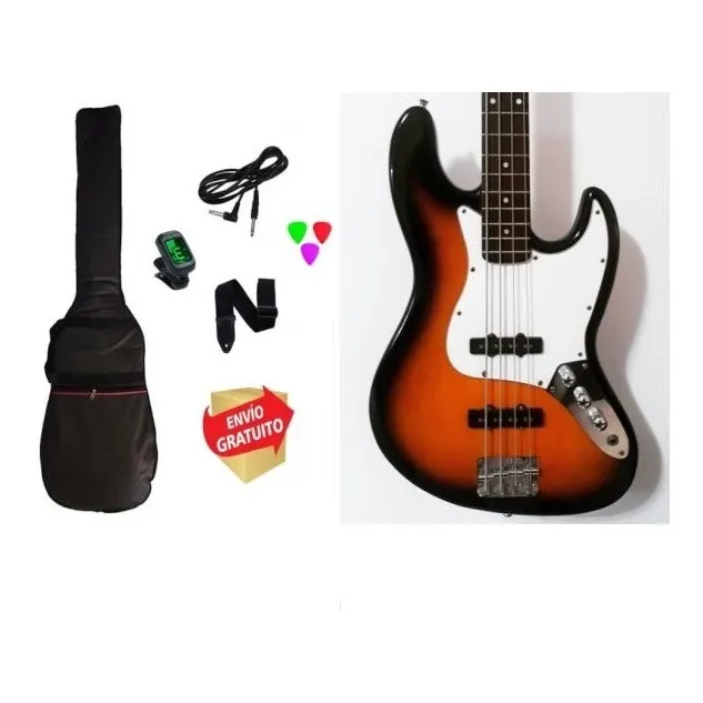 Bajo Jazz Bass Anderson Funda Cable Afinador Puas Envio