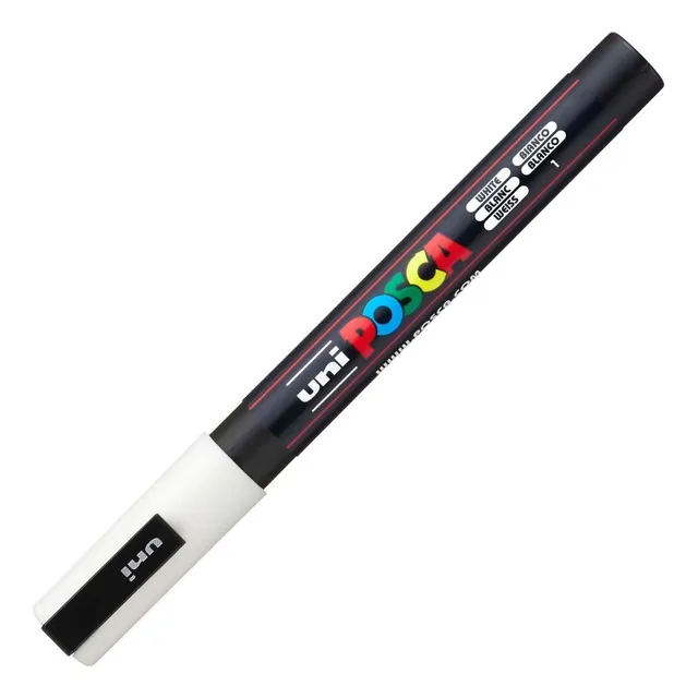 Marcador Uni Posca Pc-3m Blanco - Punta Fina Original Japón Fix