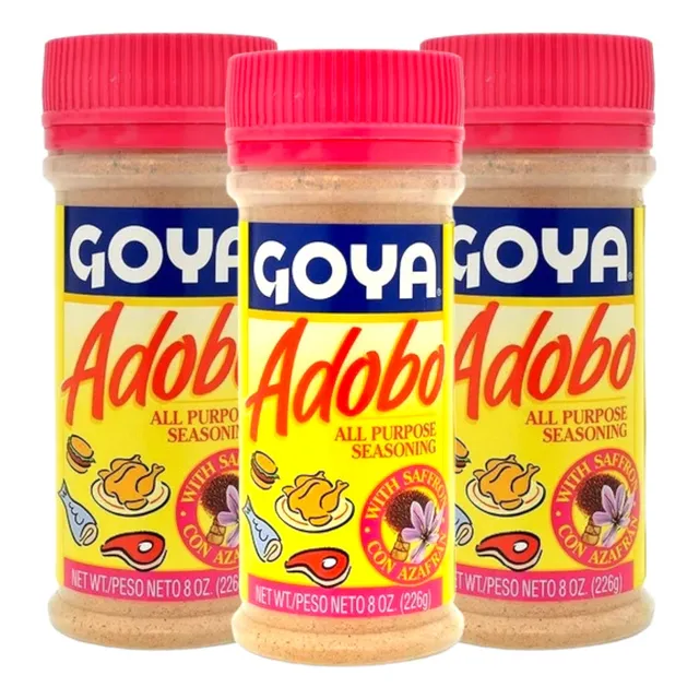 3 Sazonadores Adobo Con Azafrán Goya 226g All Purpose