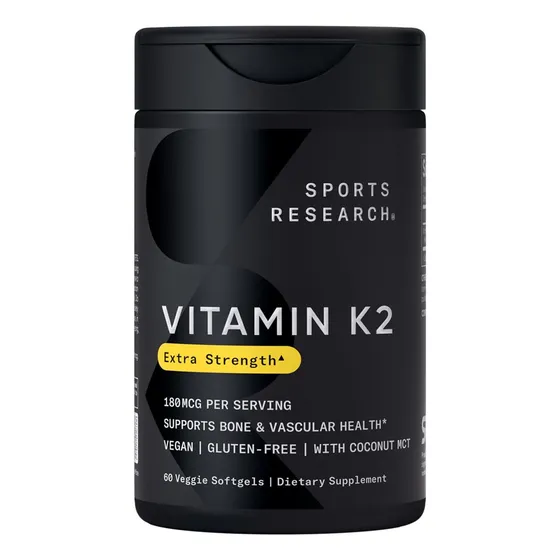 Vitamina K2 Mk7 De Sports Research, 180 Mcg Con Aceite De Co