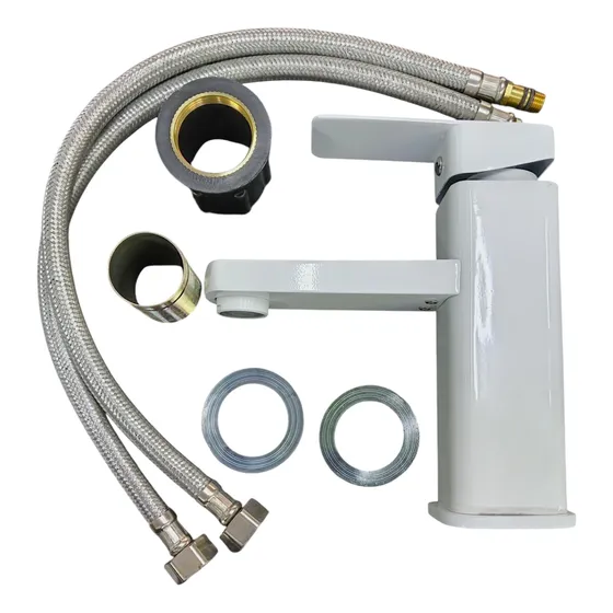 Grifo Monomando Para Lavamanos  White Series Griven
