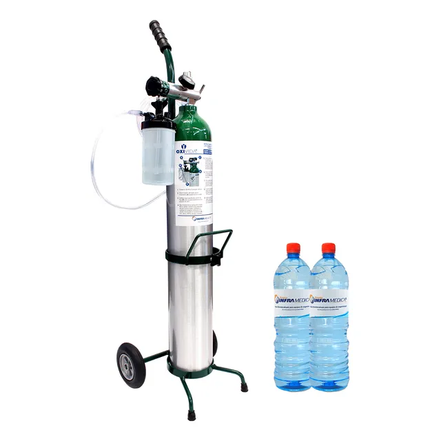 Tanque Oxígeno Medicinal Oxivida 682 S/ Carga Gas + 2 Aguas
