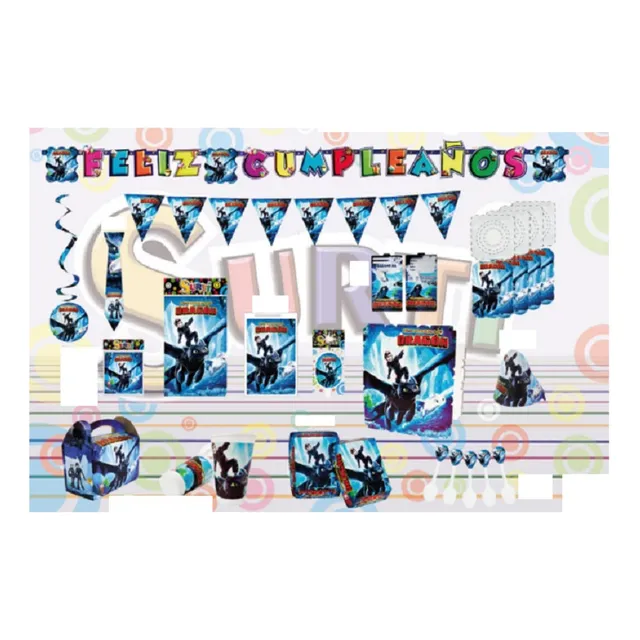 Kit Decoración Piñata Fiesta Infantil  Chimuelo Entr Dragon 