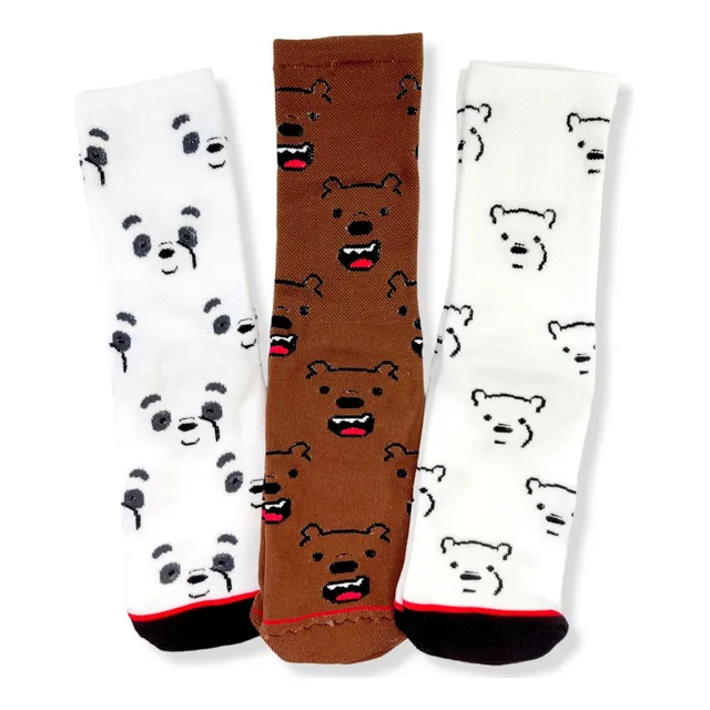 Calcetas We Bare Bears Osos Escandalosos Polar, Panda, Pardo