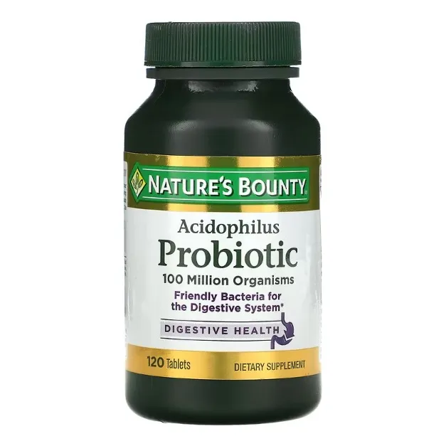 Probiotic Acidophilus 100 Millones De Lactobacillus 120 Tabs, Suplemento Alimentario. Ayuda Posiblemente Eficaz Para Prevenir La Diarrea Causada Por Antibióticos, Viajes, Calidad Garantizada.