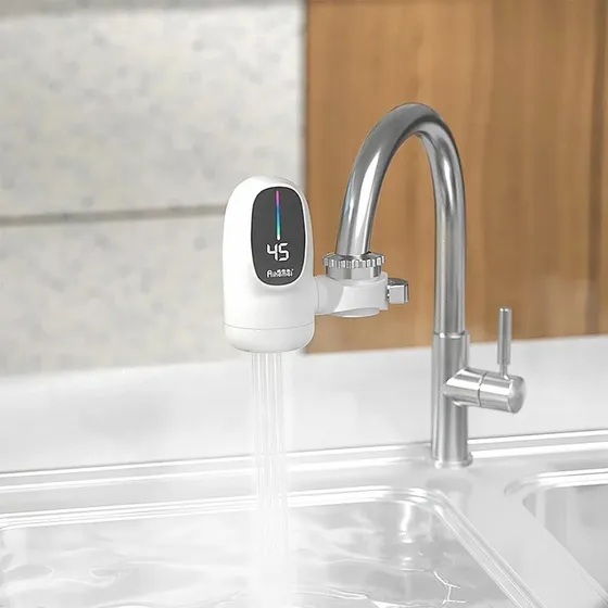 Calentador De Agua Instantaneo Electrico Para Grifo Blanco