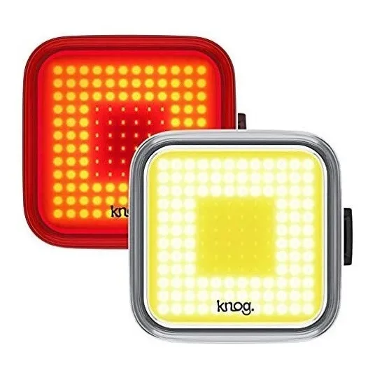Pack Luz Led Bici Delanetra  Trasera Blinder Square Knog Usb