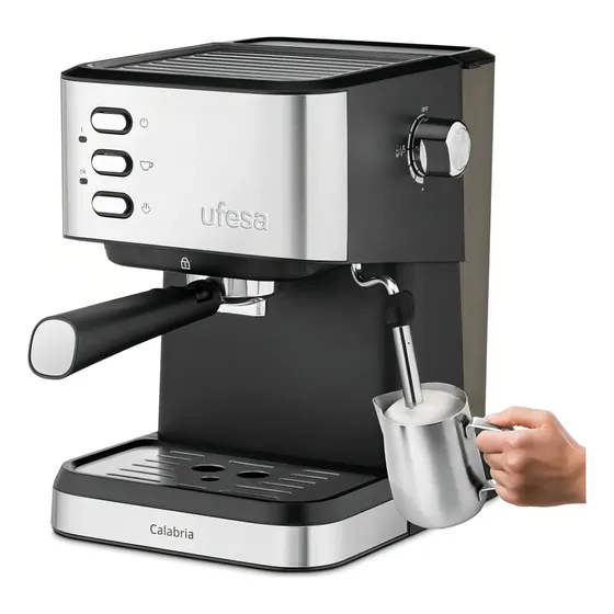 Cafetera Expresso Ufesa Calabria Color Gris
