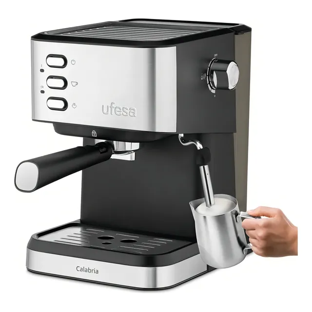 Cafetera Expresso Ufesa Calabria Color Gris