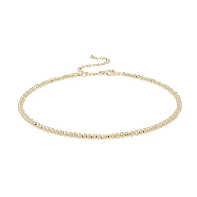 Choker Bolinhas Pequena Delicado Semijóias Banho Ouro 18k