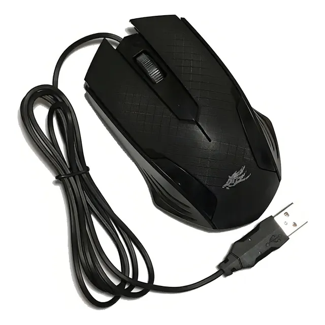 Mouse Optico Usb 2.0 1200 Dpi Gamer Juegos Cable Acordonado® Color Negro